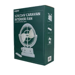 Quiet fan for caravan cooling