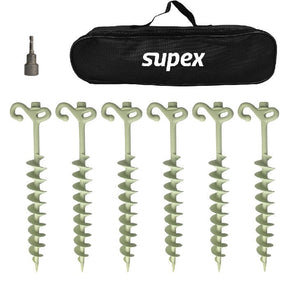 Supex screw-in sand peg on beach