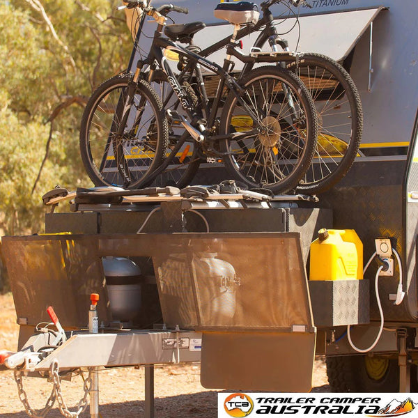 PROTREK Caravan Front Toolbox with Dual Slides & Jerry Can Holders