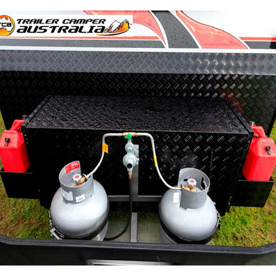 PROTREK Caravan Front Toolbox with Dual Slides & Jerry Can Holders