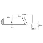 Ark 190mm Tow Ball Mount - 3500kg Towing Capacity TBH190