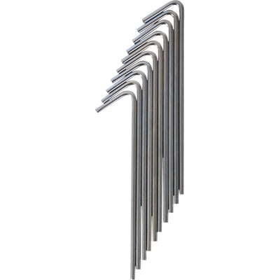 10 Pack  Zinc Tent Peg  6.3mm x 225mm