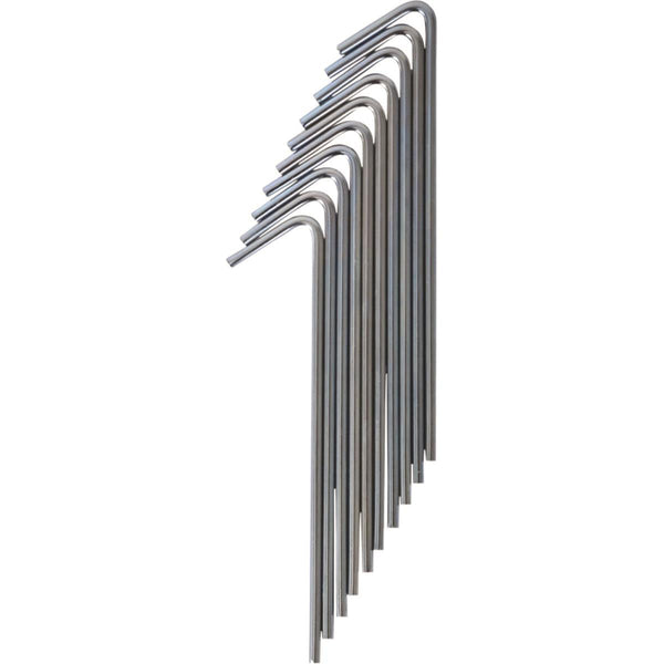 10 Pack  Zinc Tent Peg  6.3mm x 225mm