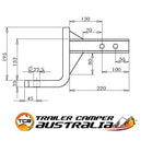 MISTER HITCHES HEAVY DUTY 3650KG HD SERIES BALL MOUNT 152MM DROP OR 127MM RISE