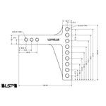 Lovells LSP 5.5T Adjustable drop hitch Shank Only