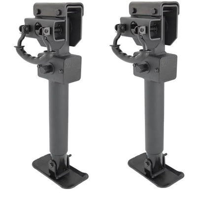 Ark XO 650mm Black Drop Down Corner Steady Lift Jack for Stabilizing Trailers and Caravans