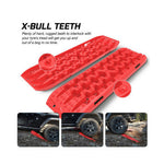 X-BULL 2PCS RED Recovery Tracks Snow Tracks Mud tracks 4WD 