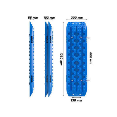 X-BULL 2PCS BLUE Recovery Boards Tracks Snow Tracks Mud tracks 4WD