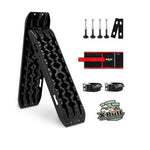 X-BULL 2PCS Recovery Tracks Boards Snow Tracks Mud tracks 4WD With 4PC mounting bolts Black