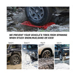 X-BULL 2PCS Recovery Tracks Boards Snow Tracks Mud tracks 4WD With 4PC mounting bolts Black