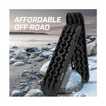 X-BULL 2PCS Recovery Tracks Boards Snow Tracks Mud tracks 4WD With 4PC mounting bolts Black