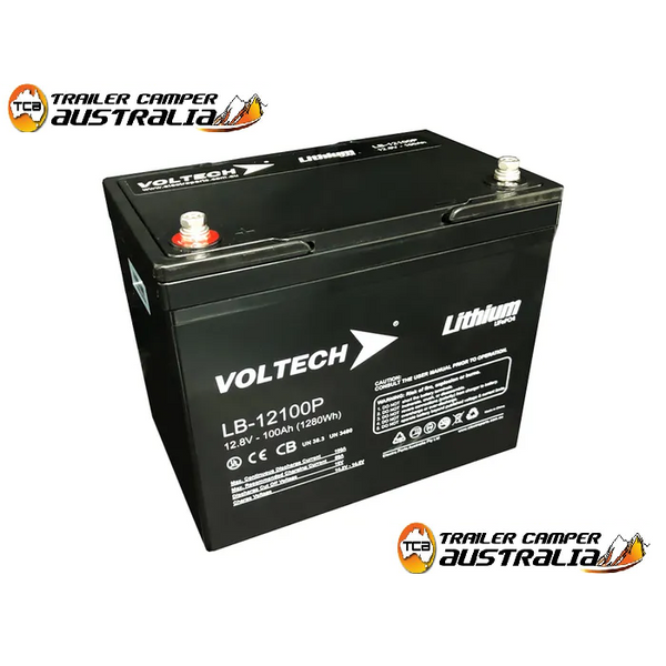 Voltech Lithium LiFePO4 Battery - 12.8V/100Ah (1280Wh)