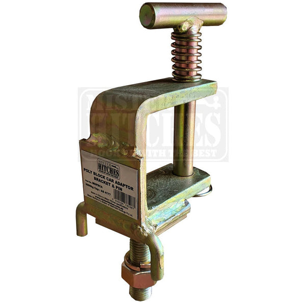 CAR BRACKET & PIN SUITS POLY BLOCK OFF ROAD COUPLING TREG TRIGG STYLE