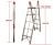 5 Step Aluminium Collapsible Box Stick Ladder With Carry Bag