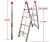 4-Step Aluminium Collapsible Box Stick Ladder With Carry Bag